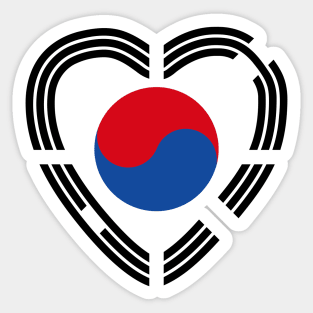 Korean Patriot Flag Series (Heart) Sticker